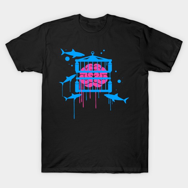 Brain Cage T-Shirt by Brain Drip Inc